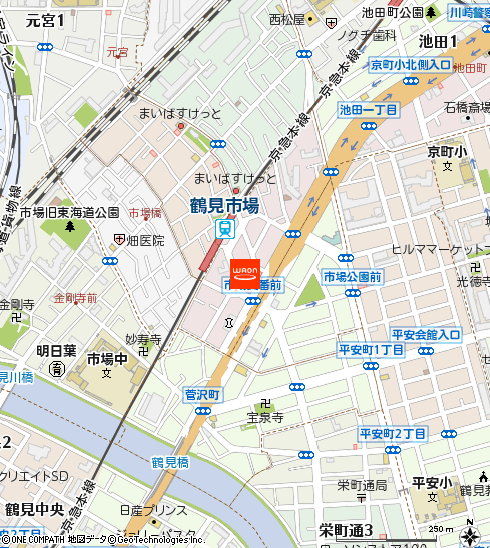 まいばすけっと鶴見市場駅南店付近の地図